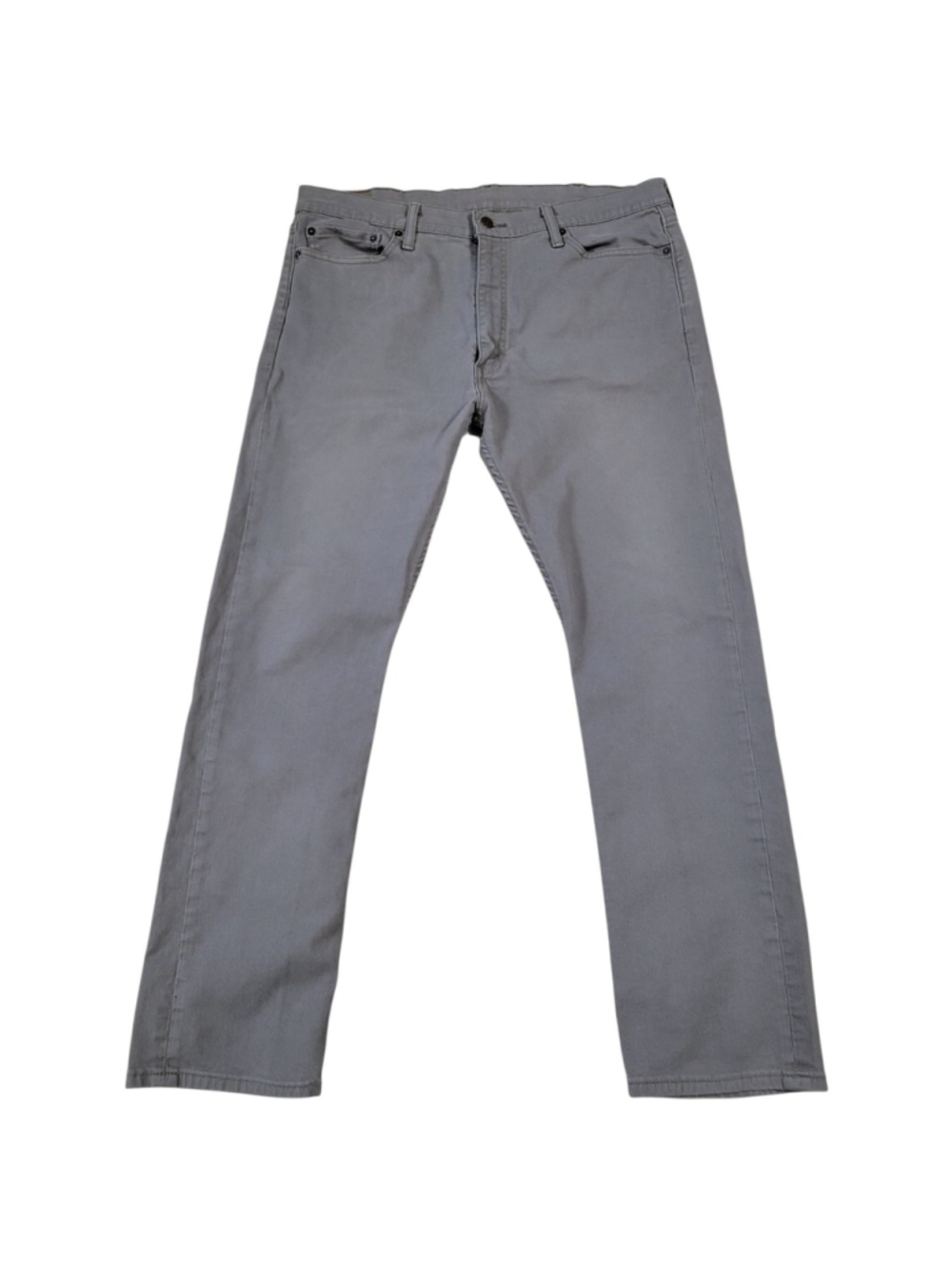 Levi's 513 Jeans Men's Straight Leg Gray Cotton Elastane Blend 38/32 Pre-owned